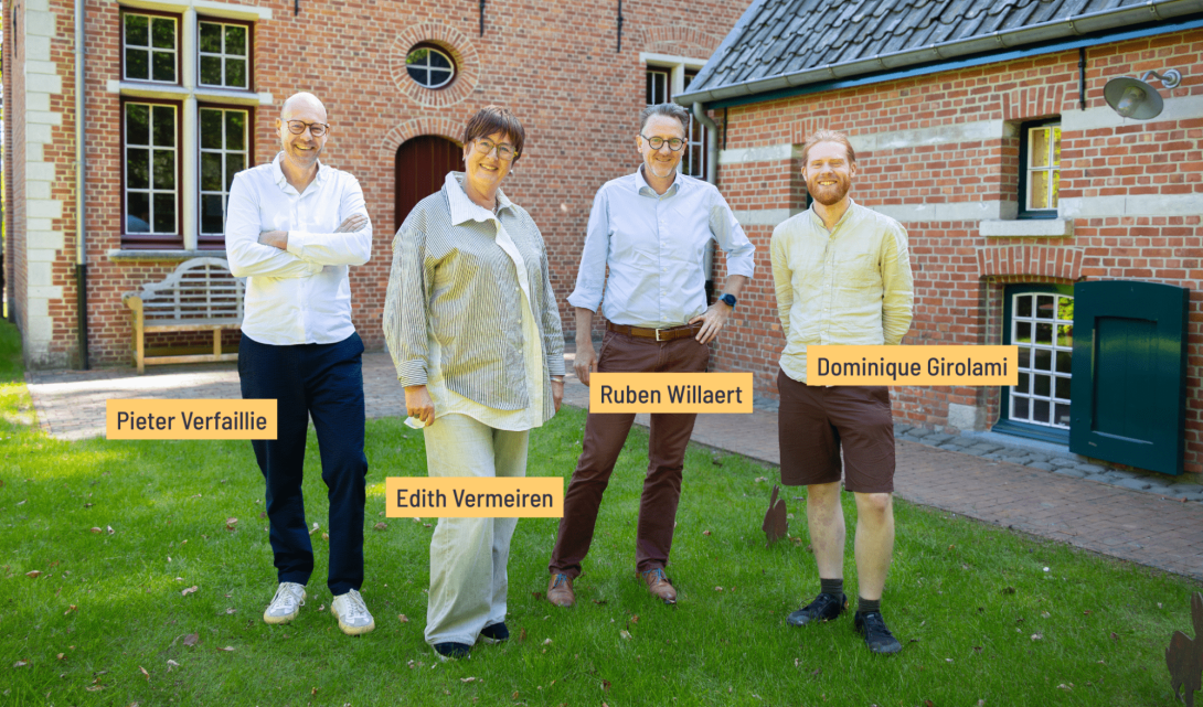 Pieter, Edith, Ruben en Dominique